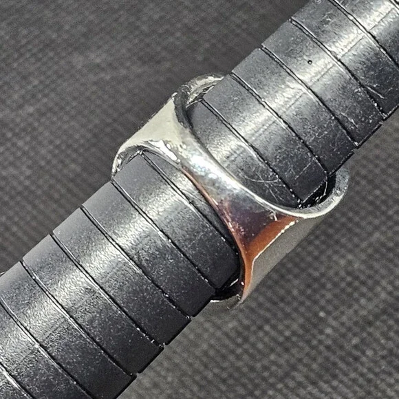 Purple Blue Ombre Lucite Dome Ring Sz 8.5 Squared Statement Silver Tone Neon - Picture 8 of 9